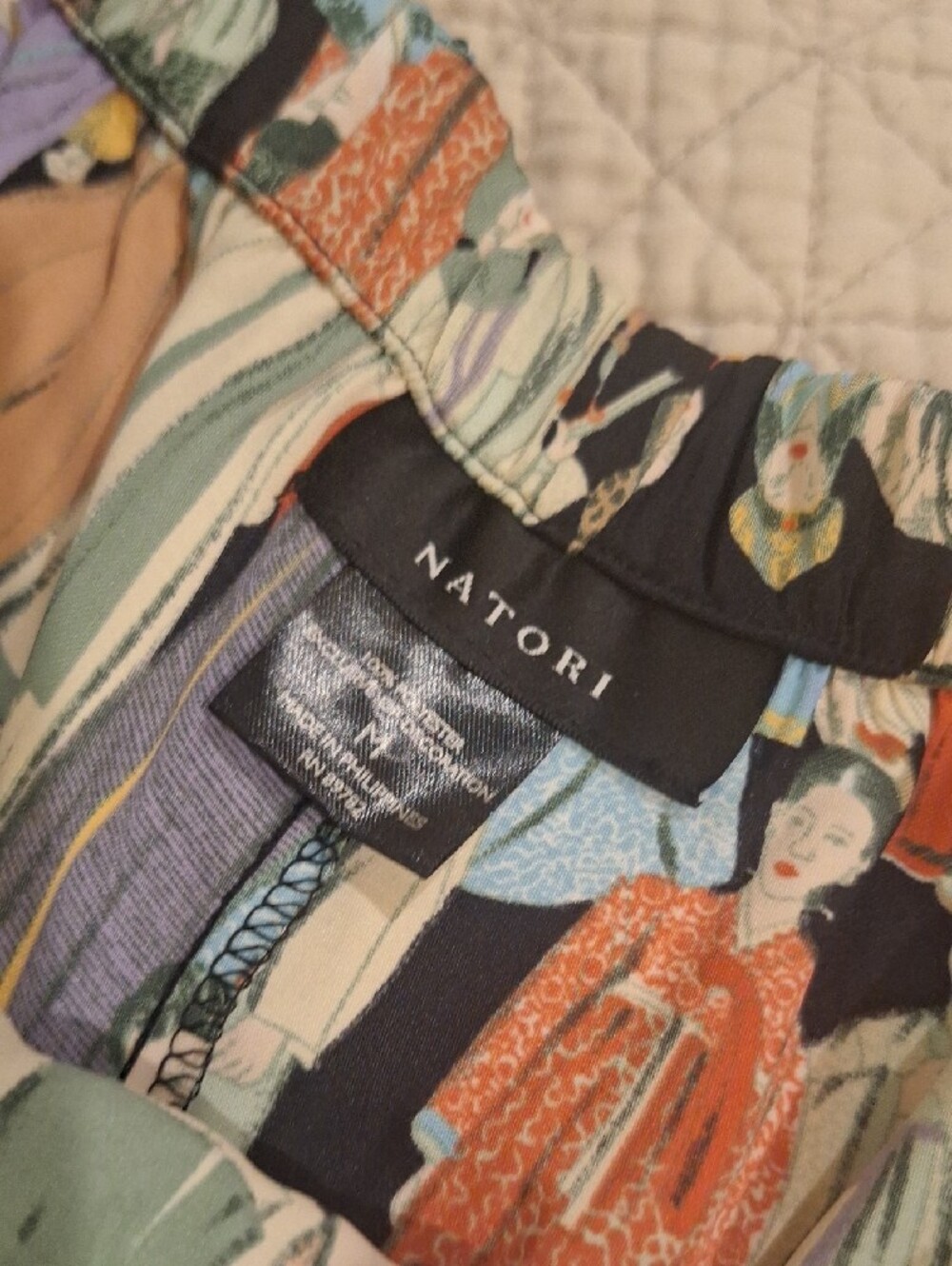 Natori womens asian pj pant drawstring waist. - Picture 6 of 9